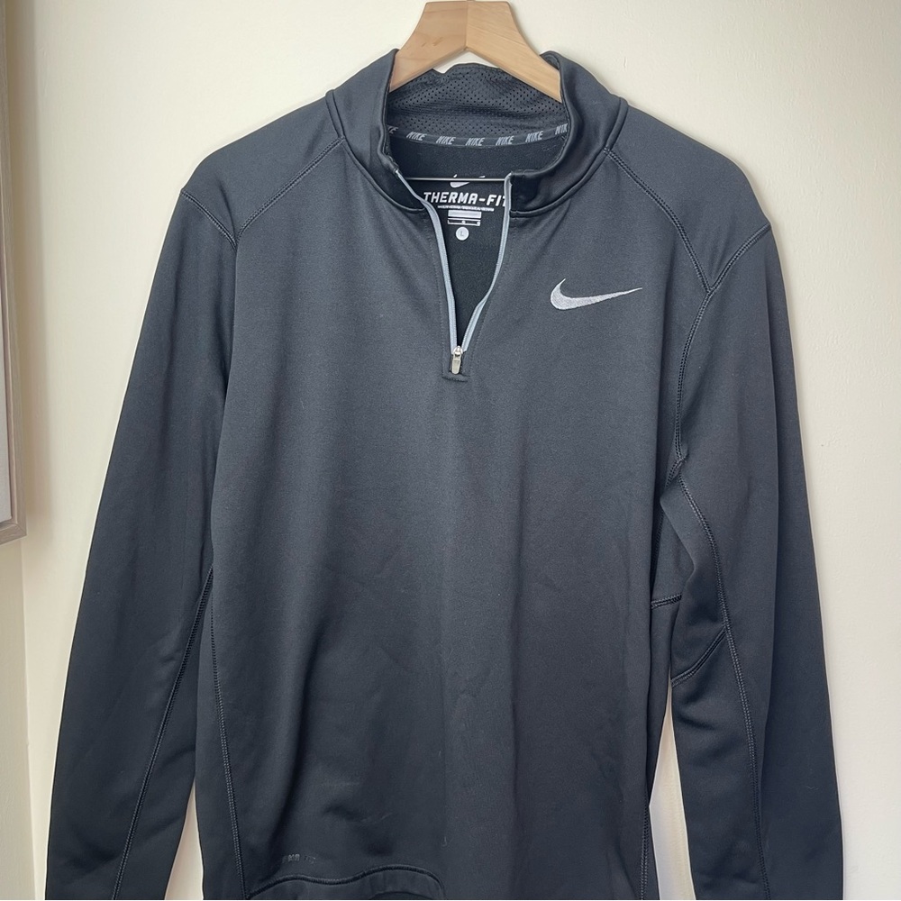Nike Therma-Fit Black Quarter Zip Size Large